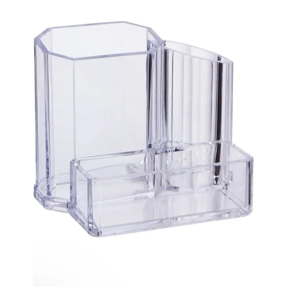 Makeup vanity brush holder| Clear Acrylic| desk or pencil holder